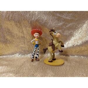Toy Story Jessie And Bullseye Cowgirl And Horse Cake Toppers PVC Figures 2.75"